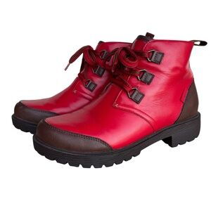 Algeria Cheri Ketchup Red Water Resistant Hiking Style Boot Size 38 / 8 or 8.5